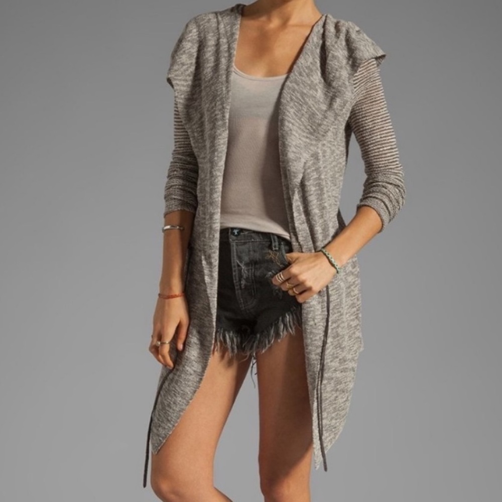 Free People For Keeps Hooded
Cardigan Sweater Tie Front